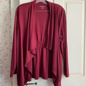 Burgundy Croft&Borrow open cardigan